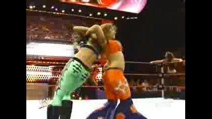 Melina & Beth Phoenix Vs Mickie James & maria