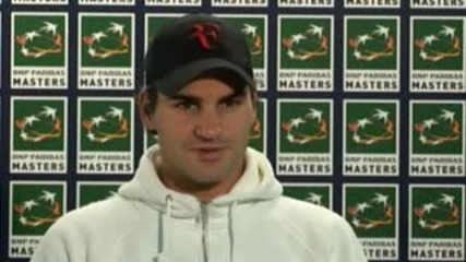 Atp Ms Paris 2008 : Интервю С Федерер след отказването му