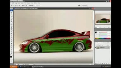 Виртуален тунинг с фотошоп на Acura Rsx 