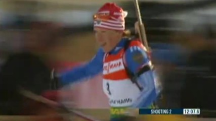 Биатлон. 2008 Преследване жени 9 кръг