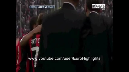 Parma - Ac Milan 0 - 1 Andrea Pirlo amazing goal 