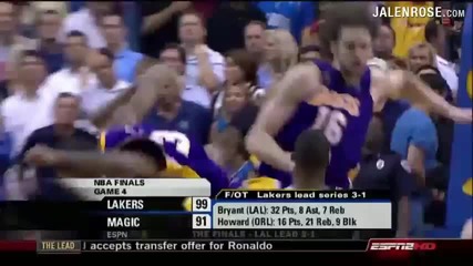 Derek Fisher Game 4 Three Pointers - Lakers vs Magic