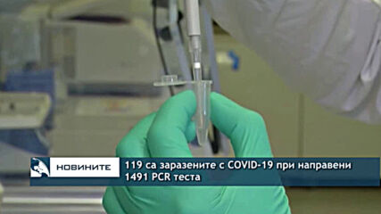 119 са заразените с COVID-19 при направени 1491 PCR теста