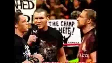 wwe randy orton пребива hhh and john cena vbox7 