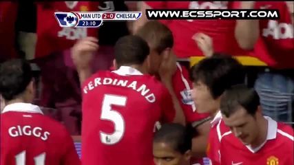 Man Utd 2 1 Chelsea Vidic Goal