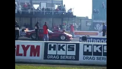 dodge viper v8 burnout santa pod 
