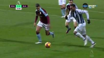 Уест Бромич - Бърнли 3:0 /полувреме/