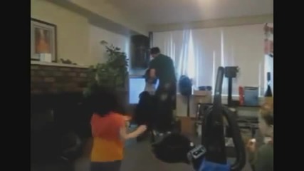 Husband punches wife on face in front of his kids
