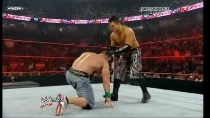 Raw 06/29/09 John Cena vs The Miz [ Night of Champions Tournament semi - finals]*първа част*