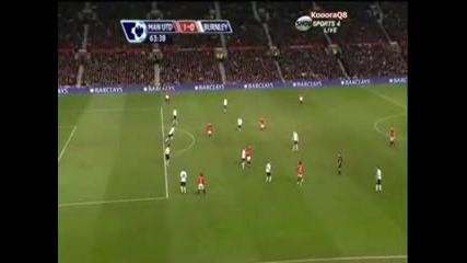 Манчестър Юнайтед 3 - 0 Бърнли Бербатов Гол 16.01.10!!! 