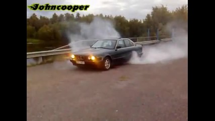 Bmw 525 E34 Turbo Burnout