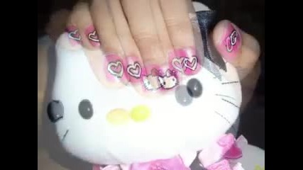 Hello Kitty нокти