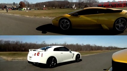 Lamborghini Murcielago vs Nissan gtr 