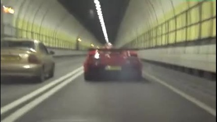 Lamorighini Countach through the tunnel