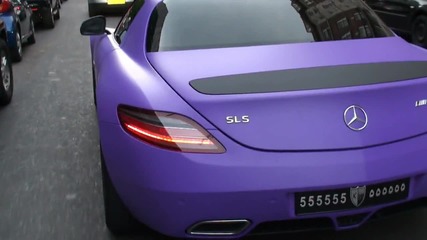Matte Purple Mercedes Sls Amg