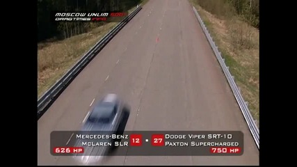 Dragtimes.info Mclaren Slr vs Dodge Viper 