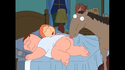 Family Guy Кон ближе задника на Питър Грифин 