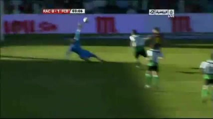 Голът на Messi срещу Racing Santander 0 - 1barcelona 28.08.10 