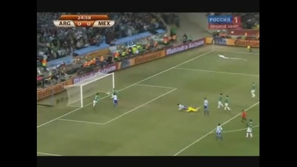 Argentina - Mexico 1 - 0 - Вижте имаше ли засада при гола на Тевес 