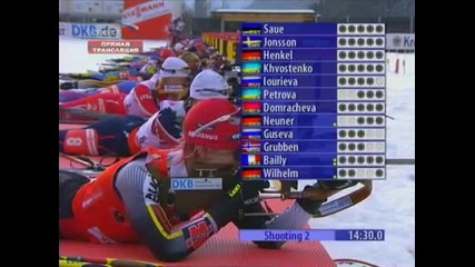 Биатлон 2007 Масов старт Жени Антерселва
