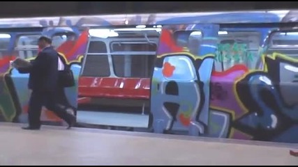 graffiti on train. 