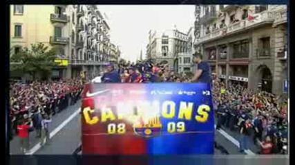 Над 1 милион фена посрещнаха Барселона след спечелването на Шампионската лига