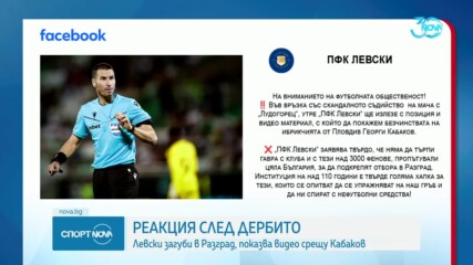 Реакция след дербито