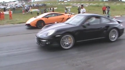 Porsche 911 Turbo Vs Lamborghini Superleggera