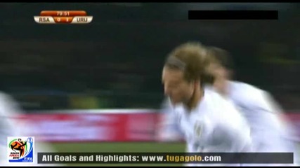 16.06.2010 Юар - Уругвай 0:2 Гол на Форлан Мондиал 2010 Юар