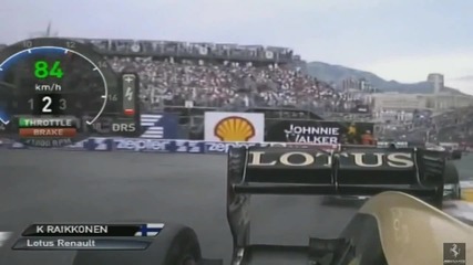 Шумахер срещу Райконен в Монако 2012 - Onboard