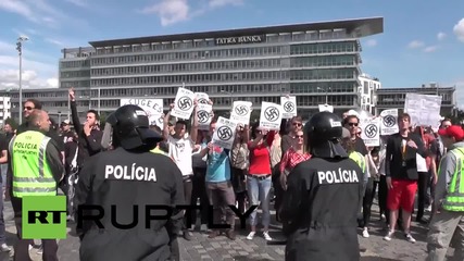 Slovakia: Far-right protest against the 'Islamification of Europe' in Bratislava
