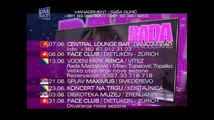 Rada Manojlovic - Spisak nastupa - (TV DM Sat 2013) (8)