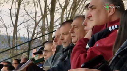 Стойчо Младенов сред зрителите на ЦСКА 1948 - Славия