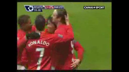 Newcastle Vs Manchester United 1 - 2 - Dimitar Berbatov Winning Goal -