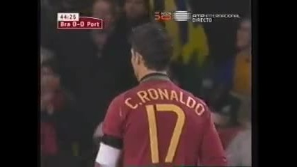 cristiano ronaldo vs brasil 2007 