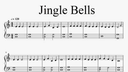 "Jingle Bells" - EASY Piano sheet music (by Tatiana Hyusein)
