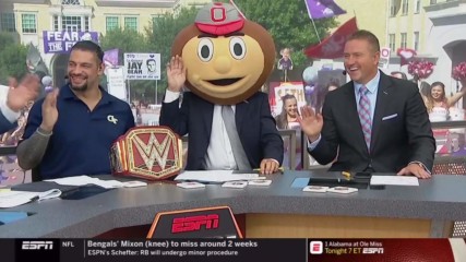 Roman Reigns brings his hot takes to ESPN's "College GameDay"