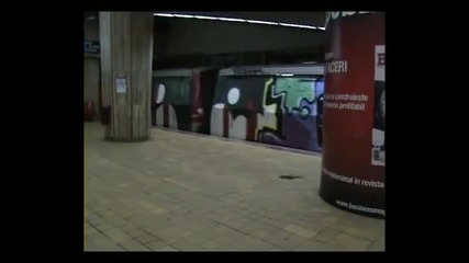 Graffiti on train 
