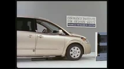 2004 Nissan Quest (5 M.p.h) Front into Angled Barrier Iihs 