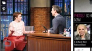 Lena Dunham Debuts Her Chic Pixie Cut on Late Night!