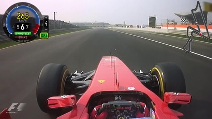 Една Обиколка на Писта В Индия с F.alonso 2011