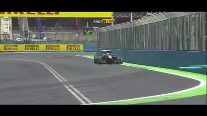 F1 Гран при на Валенсия 2012 - Vergne не преценява и засича Kovalainen [hd]