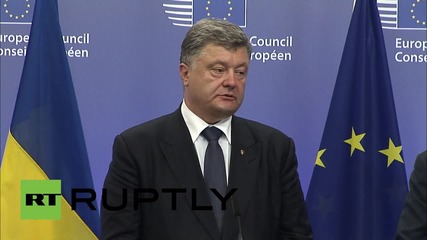 Belgium: Poroshenko and Tusk discuss new ceasefire in eastern Ukraine
