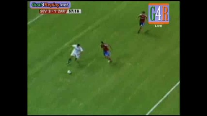 Diego Perotti Goal Sevilla - Real Zaragoza 3 - 1 (4 - 1 12/09/2009)