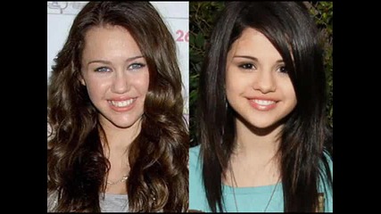 Selena Gomez and Miley Cyrus 