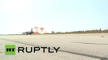 Syria: See Russian jets land and take off for sorties at Hmeymim base
