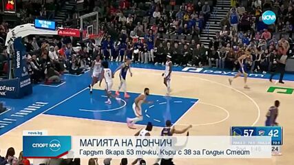 Лука Дончич прескочи границата от 50 точки за четвърти път през сезона в НБА