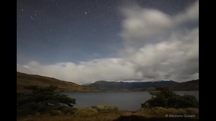 Красиво звездно небе и дъга... 
