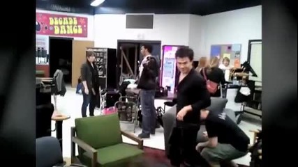 Behind the scenes with Ian Somerhalder and Nina Dobrev-tvd(part2)