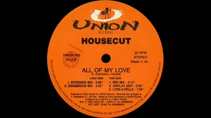 Housecut - All Of My Love (red Mix)